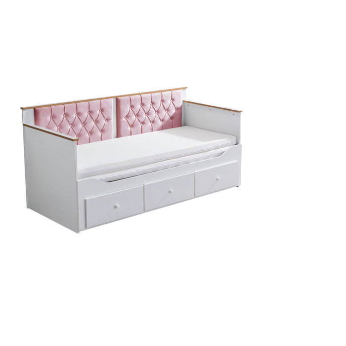 Hanah Home Alacati Cama nido Blanco y rosa Hanah Home Alacati Cama nido Blanco y rosa